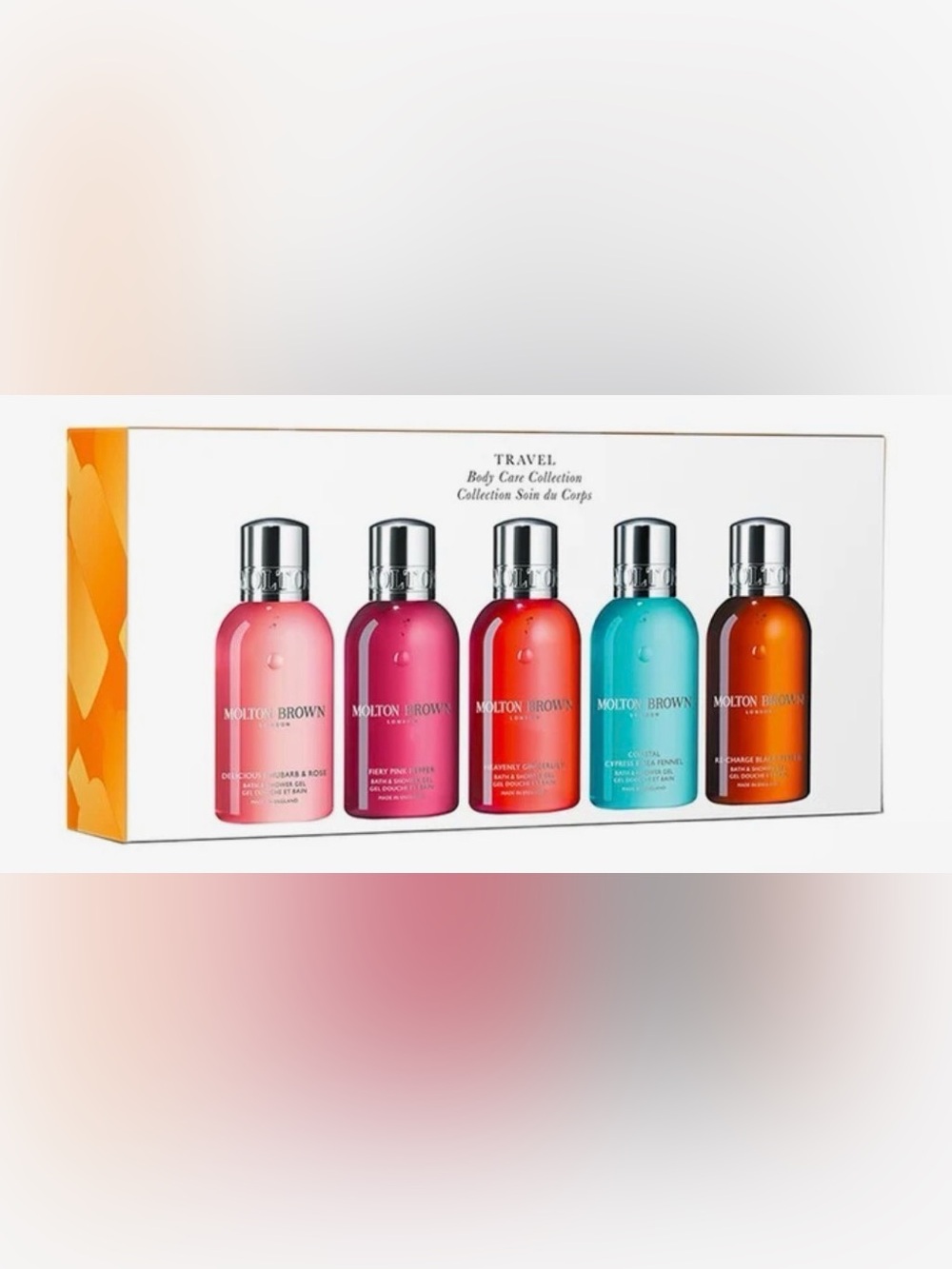 Nwt- Molton Brown Travel Body Care Set - Pink, Magenta, Orange, Teal, Amber